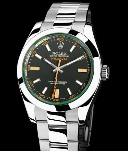 Rolex Watch Oyster Perpetual Milgauss 116400 GV / 72400 Steel - Green Sapphire Crystal
